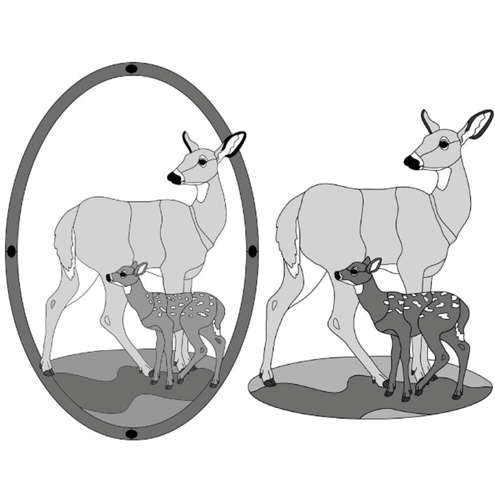 Whitetail Doe and Fawn