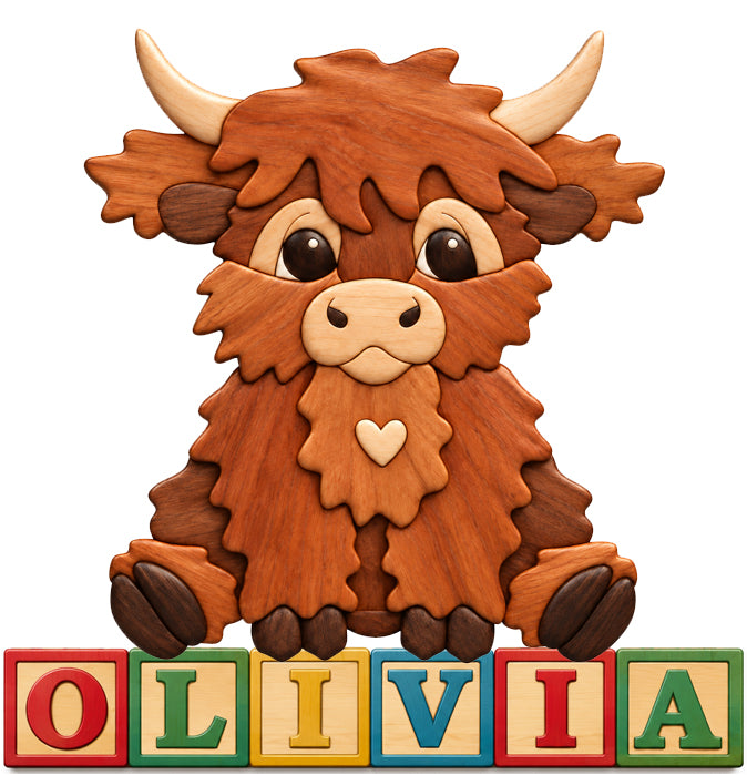 Highland Cow Block Baby