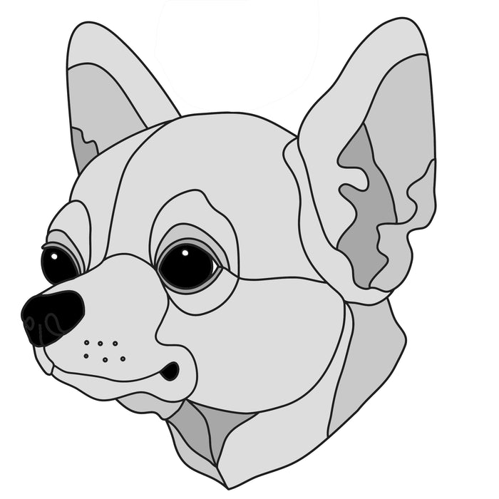 Chihuahua Short-hair Head (revised)