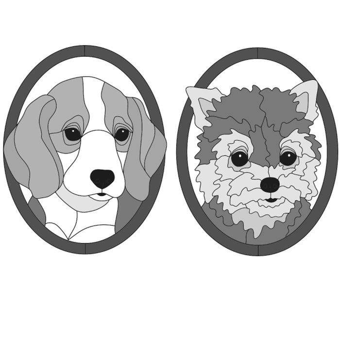 Beagle & Yorkie Puppy Heads
