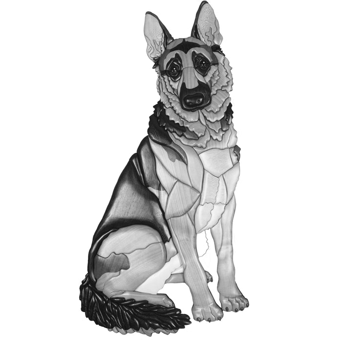 German Shepherd Sitting LIfesize