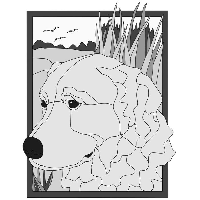 Hunting Golden Retriever Head in Frame