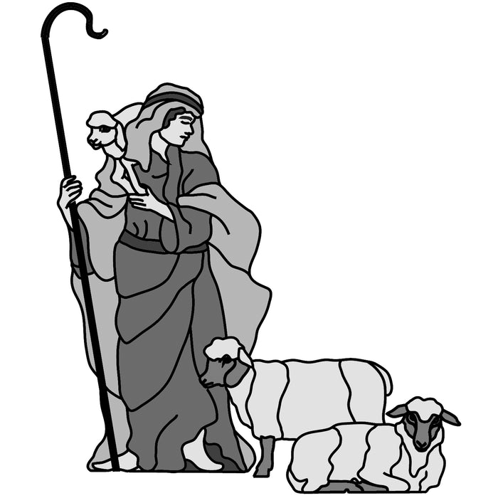 Nativity Shepherd with Sheep