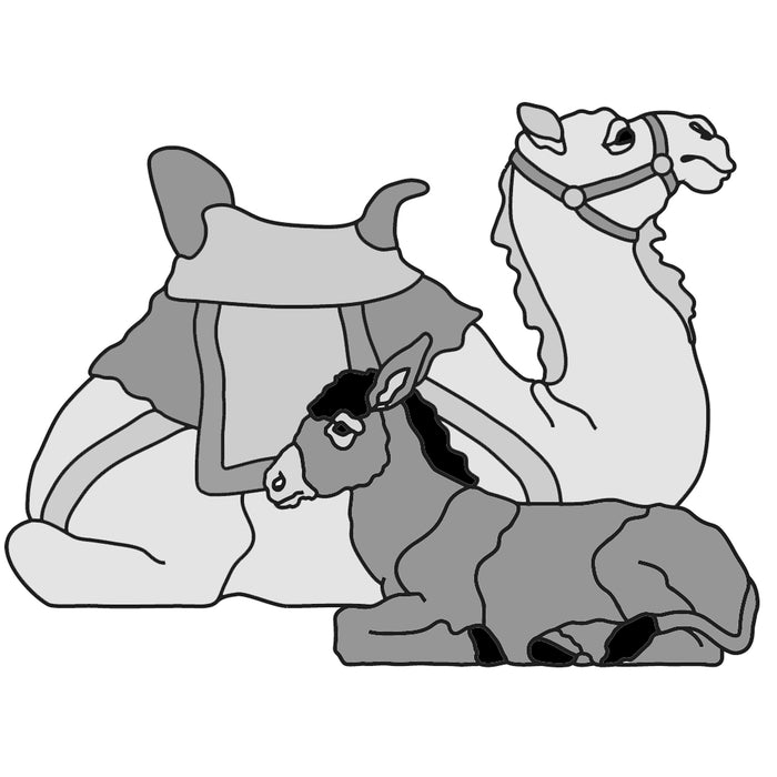 Camel and Donkey Nativity