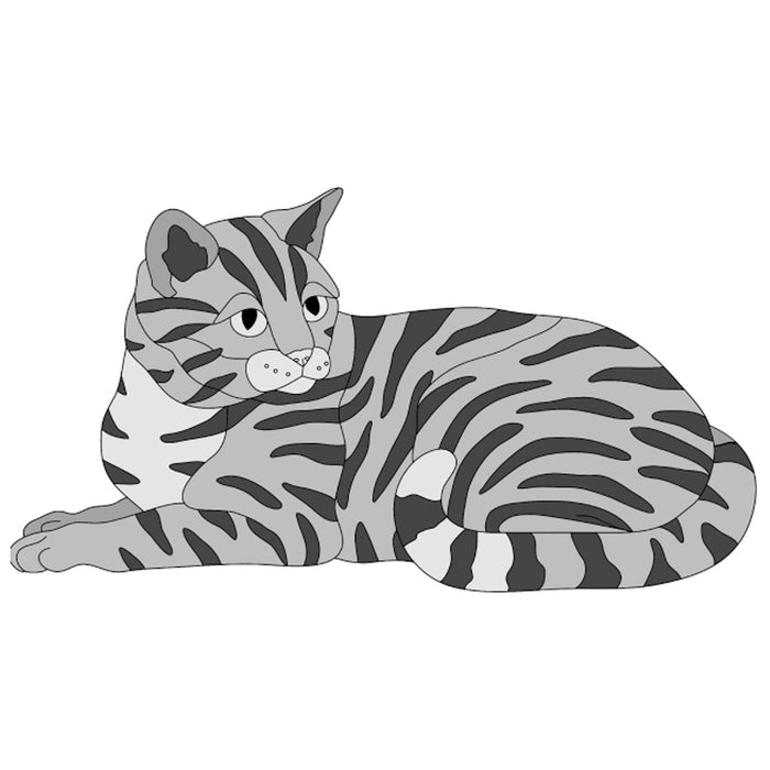 Lying Tabby Cat (New Revised)