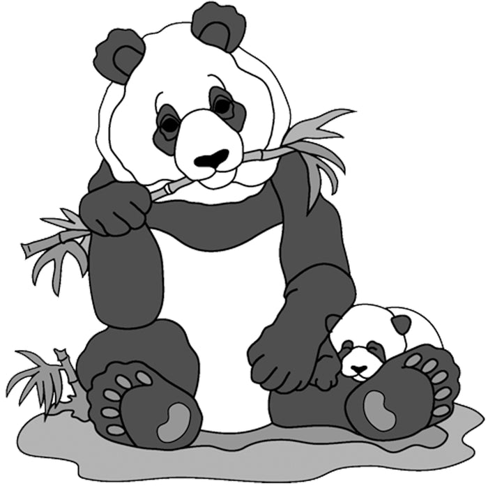 Panda and cub