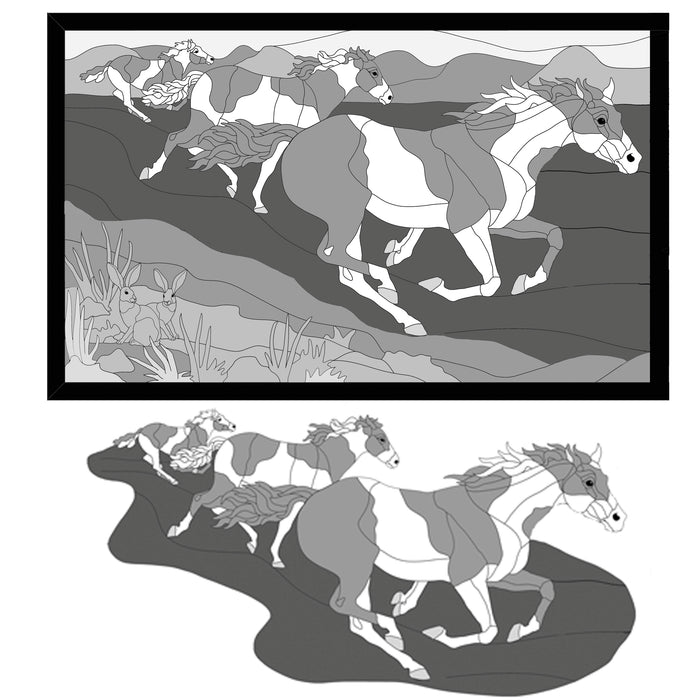 Wild Horses 36" 36 x 22