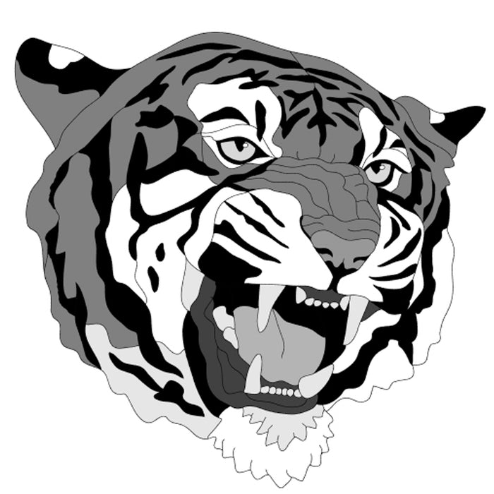 Tiger Roaring Head