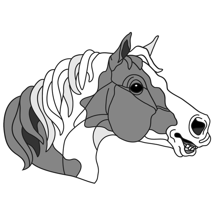 Laughing Paint Horse Head