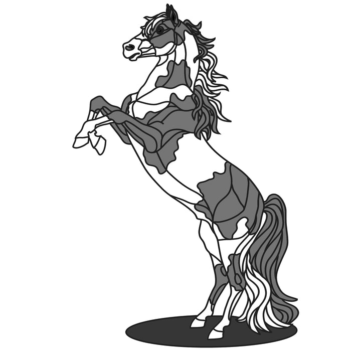 Rearing Paint Stallion Horse