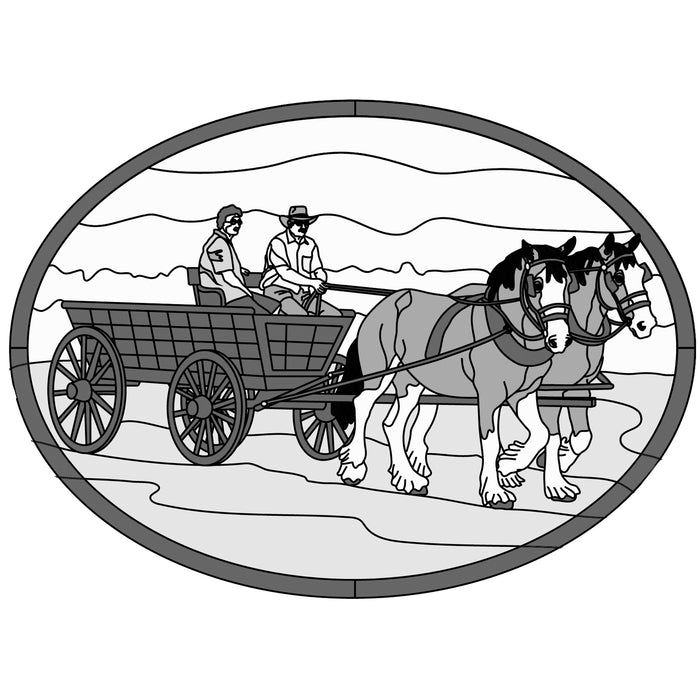 Wagon Horse Team oversized