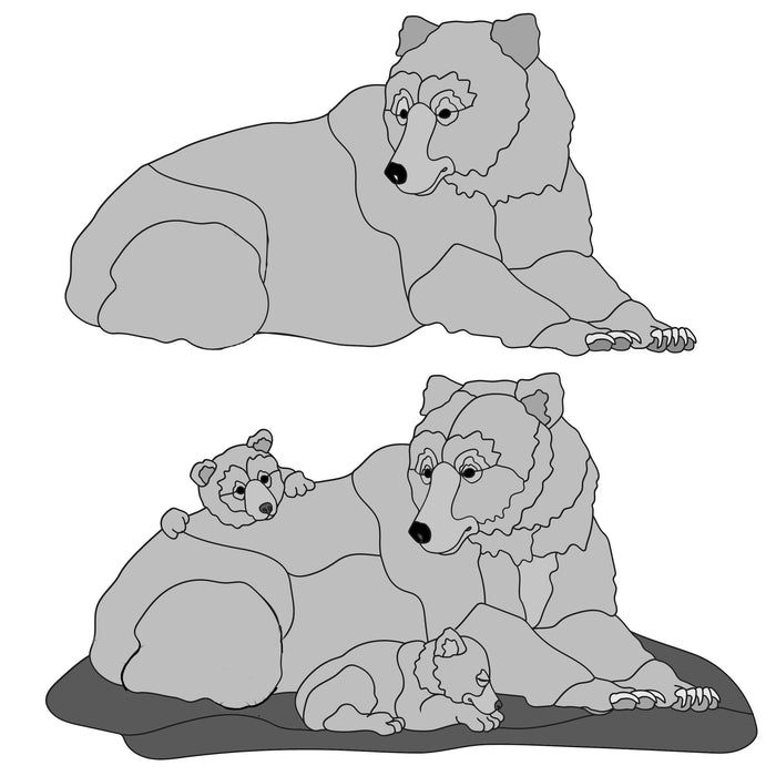Grizzly with cubs