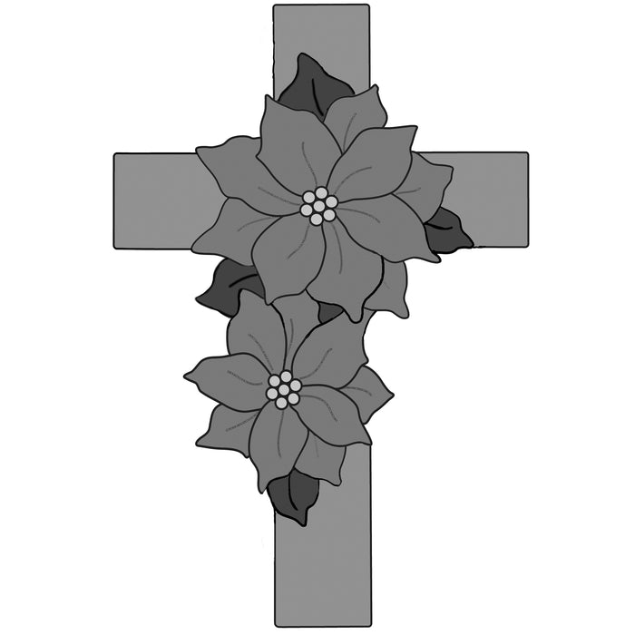 Poinsettia Cross