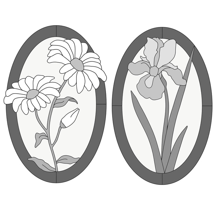 Daisy & Iris Oval frame