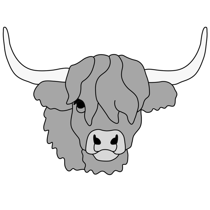Simple Scottish Highland cow head