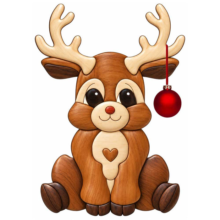 Baby Reindeer with Ornament
